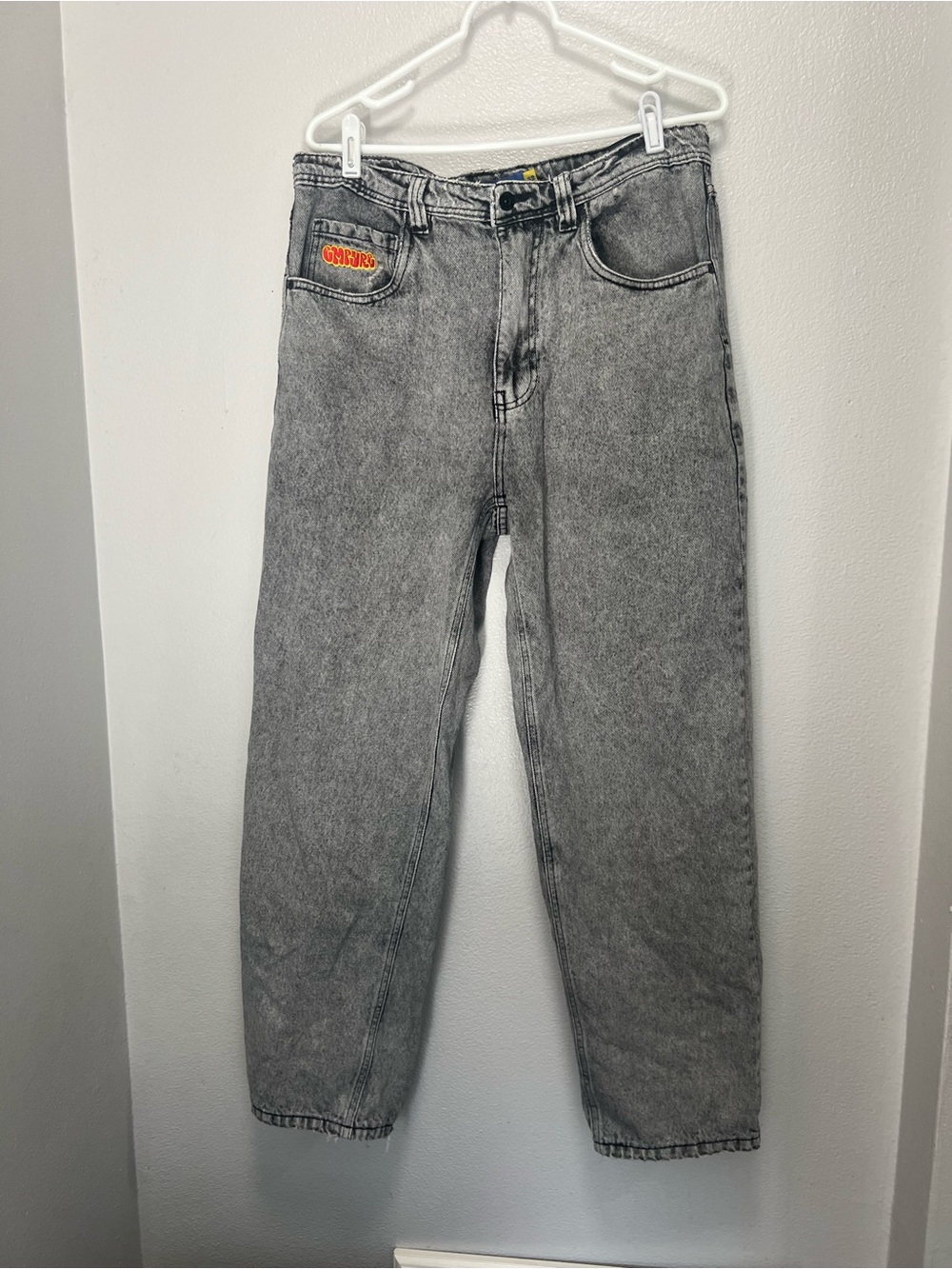 Size 32 Empyre Gray Acid Wash Baggy Skate Jeans